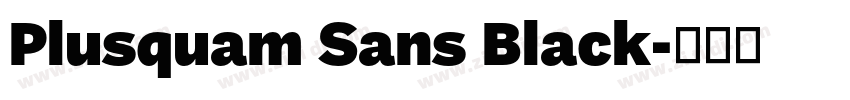 Plusquam Sans Black字体转换